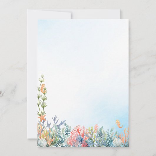 Schattigee octopus Baby shower Kaart (Achterkant)