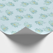 Schattigee Octopus Baby shower Kawaii Cadeaupapier (Hoek)