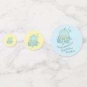 Schattigee Octopus Baby shower Kawaii Confetti (Achterkanten)