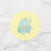 Schattigee Octopus Baby shower Kawaii Confetti (Kleine voorkant)