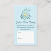 Schattigee octopus Baby shower Kawaii Raad eens ho Informatiekaartje (Voorkant)