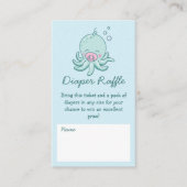 Schattigee Octopus Baby shower Kawaii Roze Luier R Informatiekaartje (Voorkant)