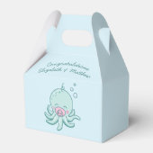 Schattigee Octopus Baby shower Kawaii Roze Meisje Bedankdoosjes (Achterkant)
