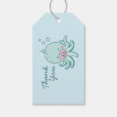 Schattigee Octopus Baby shower Kawaii Roze Meisje Cadeaulabel (Voorkant)