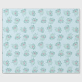 Schattigee Octopus Baby shower Kawaii Roze Meisje Cadeaupapier (Vlak)