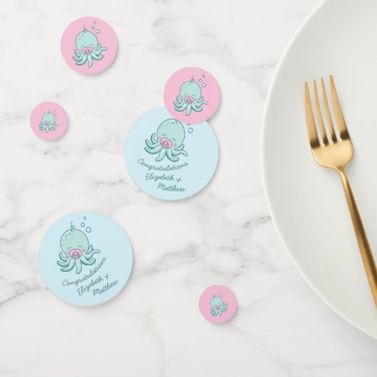 Schattigee Octopus Baby shower Kawaii Roze Meisje Confetti (Groep)