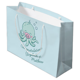 Schattigee Octopus Baby shower Kawaii Roze Meisje Groot Cadeauzakje