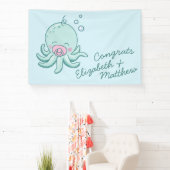 Schattigee Octopus Baby shower Kawaii Roze Meisje Spandoek (Insitu)