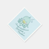 Schattigee Octopus Baby shower Kawaii Servet (Hoek)