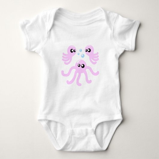 Schattigee octopus babykleding romper (Voorkant)