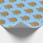 Schattigee Octopus Cartoon Borduurwerk Print Custo Cadeaupapier (Hoek)