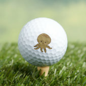 Schattigee Octopus Cartoon Borduurwerk Print Golfballen (Insitu Shirt)