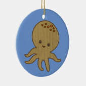 Schattigee Octopus Cartoon Borduurwerk Print Keramisch Ornament (Rechts)