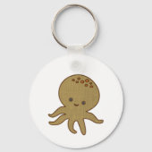 Schattigee Octopus Cartoon Borduurwerk Print Sleutelhanger (Voorkant)