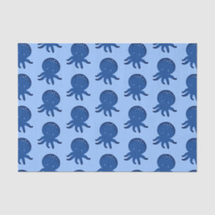 Schattigee Octopus Cartoon Oude Papier Print