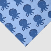 Schattigee Octopus Cartoon Oude Papier Print (Detail)