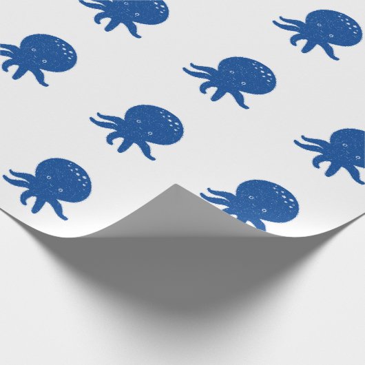 Schattigee Octopus Cartoon Oude Papier Print (Hoek)