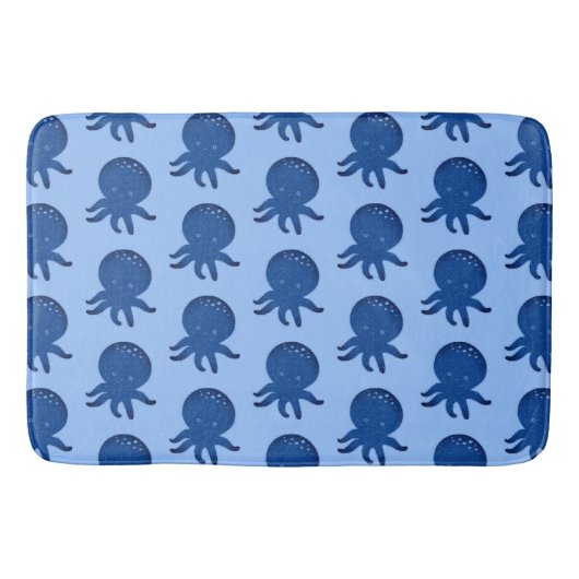 Schattigee Octopus Cartoon Oude Papier Print Badmat (Voorkant)
