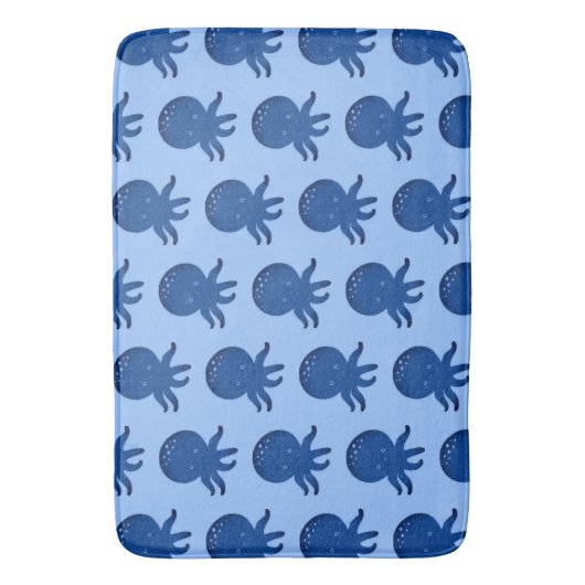 Schattigee Octopus Cartoon Oude Papier Print Badmat (Voorkant Verticaal)