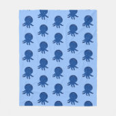 Schattigee Octopus Cartoon Oude Papier Print Fleece Deken (Voorkant)