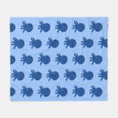 Schattigee Octopus Cartoon Oude Papier Print Fleece Deken (Voorkant (Horizontaal))