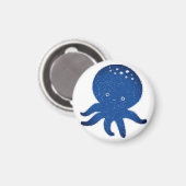 Schattigee Octopus Cartoon Oude Papier Print Magneet (Voorkant / Achterkant)