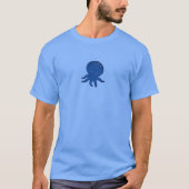 Schattigee Octopus Cartoon Oude Papier Print T-shirt (Voorkant)