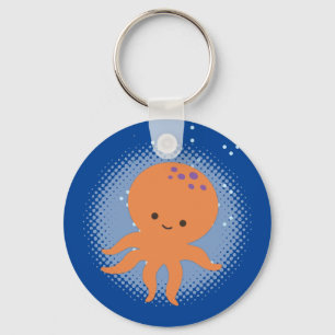 Schattigee Octopus Cartoon Tekening Sleutelhanger