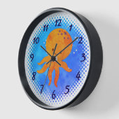 Schattigee Octopus Cartoon Waterverf Achtergrond (Hoek)