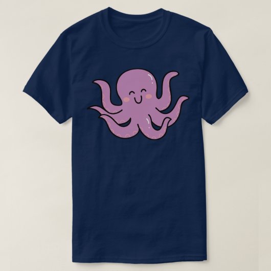 Schattigee Octopus Doodle T-shirt (Design voorkant)
