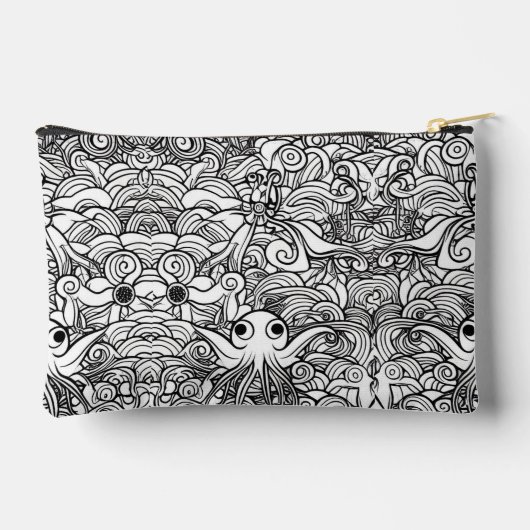 Schattigee octopus in zeewier etui (Achterkant)