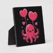 Schattigee octopus met hartballonnen, Valentijnsda Fotoplaat (Voorkant)