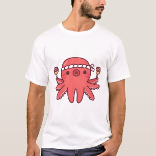 Schattigee octopus met Japanse Takoyaki balletjes T-shirt