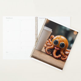 Schattigee Octopus met Kopje Koffieplanner Planner