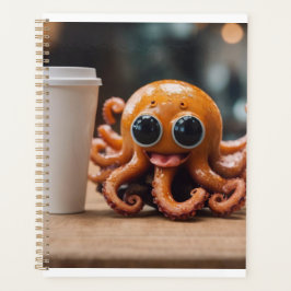 Schattigee Octopus met Kopje Koffieplanner Planner