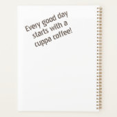 Schattigee Octopus met Kopje Koffieplanner Planner (Achterkant)