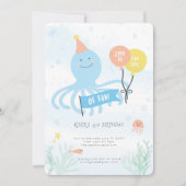 Schattigee octopus onder het Zee Kaart (Voorkant)