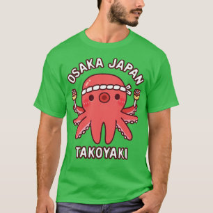 Schattigee Octopus Osaka Japan Takoyaki Voedsel T-shirt