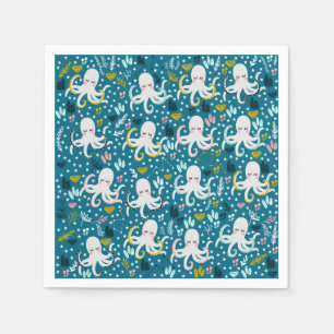 Schattigee Octopus Papieren servetten