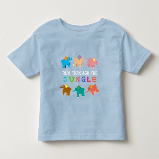 Schattigee Oerwoud olifanten Kinder Shirts (Voorkant)