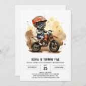 Schattigee off-road motorverjaardag kaart (Voorkant / Achterkant)