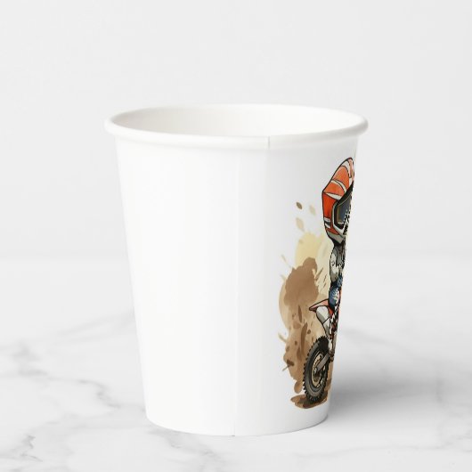 Schattigee off-road motorverjaardag papieren bekers (Rechts)