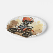 Schattigee off-road motorverjaardag papieren bordje (Gekanteld)