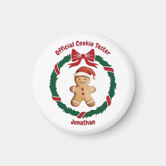 Schattigee officiële cookie tester kerst magneet (Voorkant)