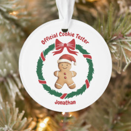 Schattigee officiële cookie tester kerst ornament