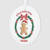 Schattigee officiële cookie tester kerst ornament (voorkant)