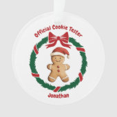 Schattigee officiële cookie tester kerst ornament (voorkant)