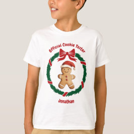 Schattigee officiële cookie tester kerst t-shirt