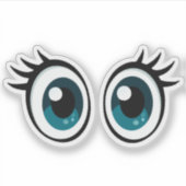 Schattigee ogen voor uw elektronica sticker (Voorkant)