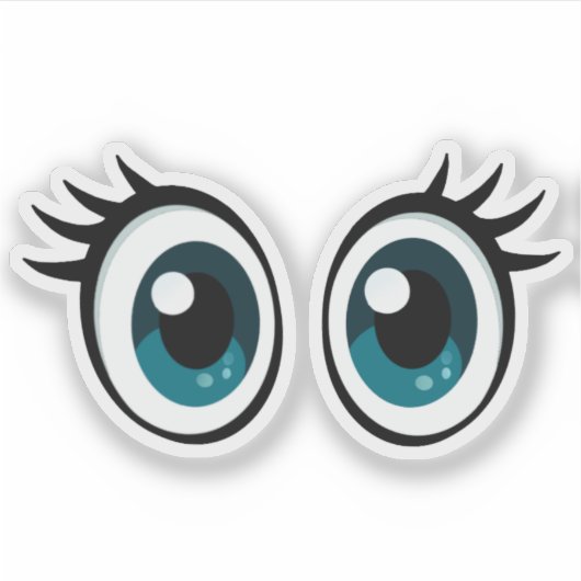 Schattigee ogen voor uw elektronica sticker (Voorkant)